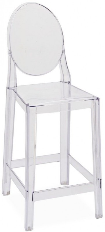 Chaise médaillon transparente en polycarbonate - Elizabeth