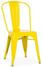 Chaise industrielle acier brillant jaune Kaoko