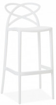 Chaise haute moderne polypropylène blanc Masashi