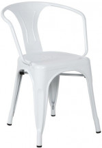 Chaise industrielle acier blanc brillant Karia
