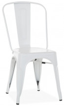 Chaise industrielle acier inoxydable blanc Kaoko