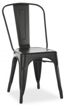 Chaise industrielle acier inoxydable noir Kaoko