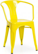 Chaise industrielle acier jaune brillant Karia