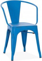 Chaise industrielle acier vieilli bleu Karia