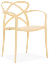 Chaise moderne avec accoudoirs polypropylène beige Masashi