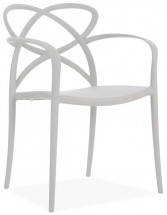 Chaise moderne avec accoudoirs polypropylène gris clair Masashi
