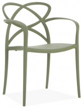 Chaise moderne avec accoudoirs polypropylène gris vert Masashi