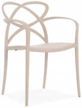 Chaise moderne avec accoudoirs polypropylène marron clair Masashi