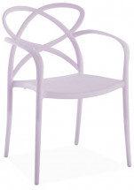 Chaise moderne avec accoudoirs polypropylène rose clair Masashi