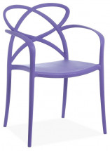 Chaise moderne avec accoudoirs polypropylène violet Masashi