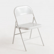 Chaise pliante métal blanc Pinoko