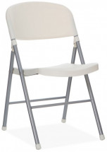 Chaise pliante polypropylène blanc et métal Pinoko