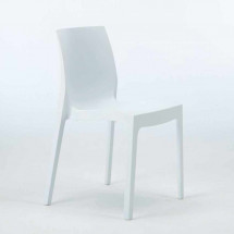 Chaise polycarbonate blanche Suza