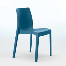 Chaise polycarbonate bleu Suza