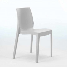 Chaise polycarbonate gris clair Suza