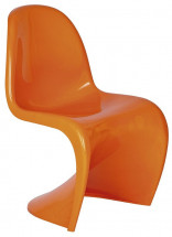 Chaise polypropylène orange brillant Focus