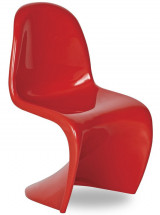 Chaise polypropylène rouge brillant Focus