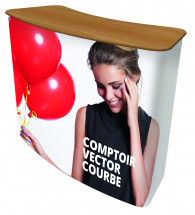 Comptoir d'accueil courbe Vector