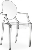 Fauteuil médaillon polycarbonate transparent Satsu