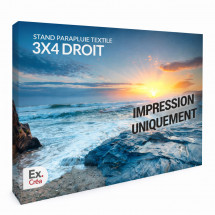 Impression visuel pour stand parapluie 3x4 droit tissu Hop Up