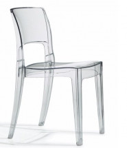 Lot de 4 chaises design polycarbonate transparent Vima