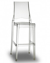 Lot de 2 tabourets polycarbonate transparent Suza