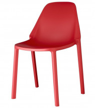 Lot de 6 chaises technopolymère rouge Kling