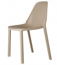 Lot de 6 chaises technopolymère taupe Kling