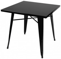 Table carrée acier noir Kaori