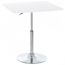 Table haute carrée blanche design Punky