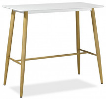 Table haute rectangulaire métal et bois blanc Hana 98