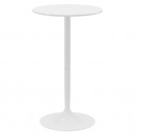 Table haute ronde bois et acier chromé LOVA 60 cm