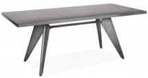 Table rectangulaire acier chromé Kaori 90
