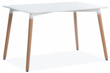 Table rectangulaire bois blanc mat Hana 120
