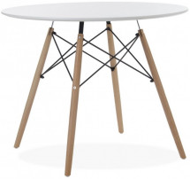 Table ronde bois blanc Wako 90