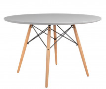 Table ronde bois naturel et gris clair Wako 120