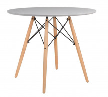 Table ronde bois naturel et gris Wako 80