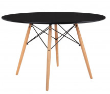 Table ronde bois naturel et noir Wako 120 cm