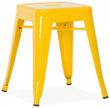 Tabouret bas acier jaune Kota