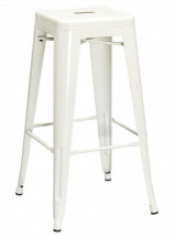 Tabouret haut acier blanc brillant Kaito