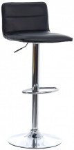 Tabouret haut matelassé simili cuir noir Takeshi