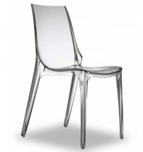Lot de 4 chaises design polycarbonate transparent Victory
